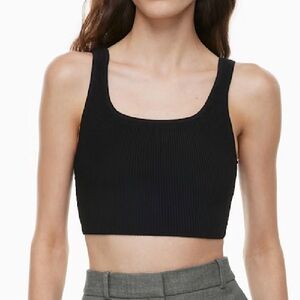 Aritzia Babaton Sculpt Knit Squareneck Cropped Tank